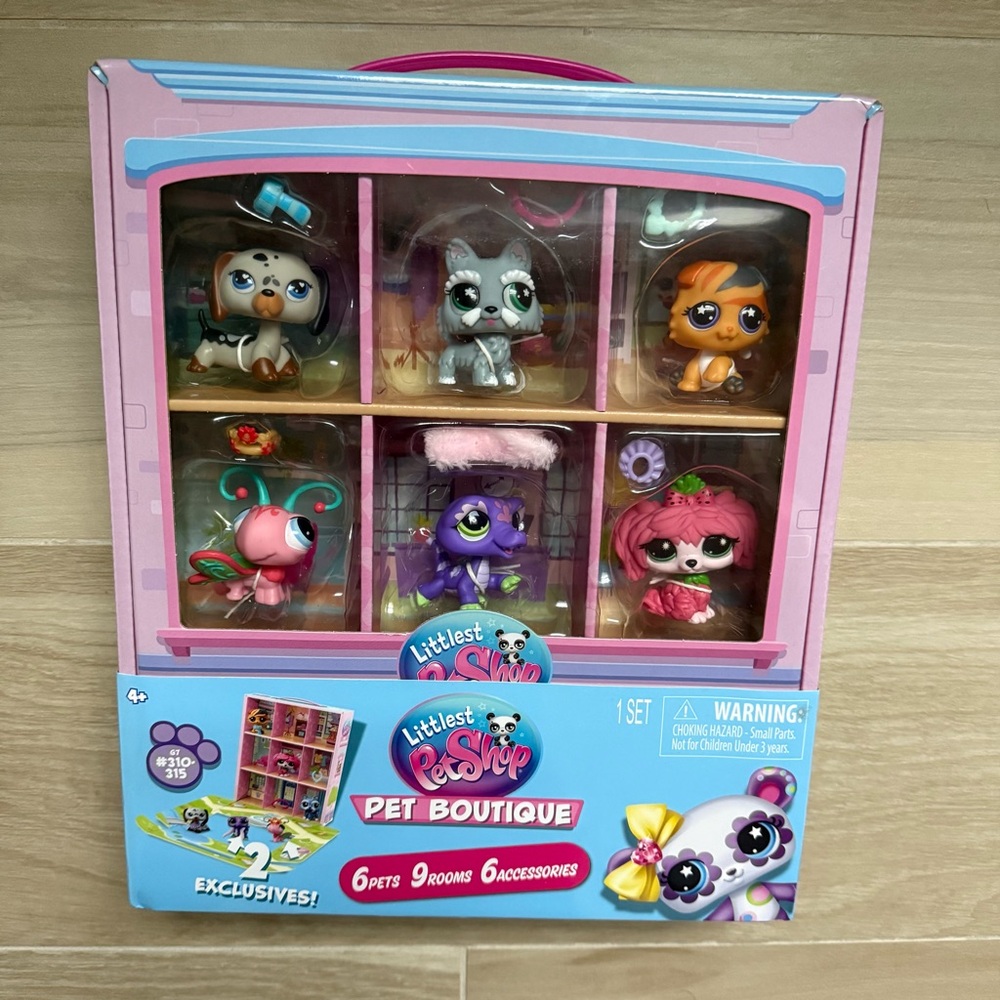 Littlest Pet Shop Pet Boutique Playset - #310, 311, 312, 314, 315. Never opened.